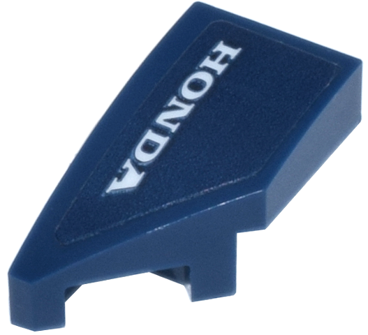 Lego Wedge 2 x 1 x 2/3 Left with White 'HONDA' Logo Pattern (Sticker) - Set 77243