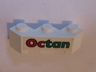 Lego Brick, Modified Facet 3 x 3 with Octan Pattern (Sticker) - Set 4537