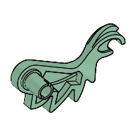 Lego Animal / Creature Body Part, Dinosaur / Dragon Arm, Left / Sand Green