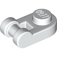 Lego Plate Special 1 x 1 Rounded with Handle / White
