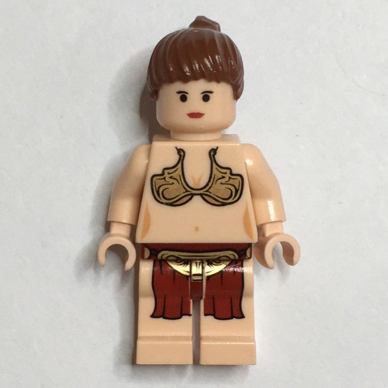 Lego Princess Leia, Slave Outfit, Black Eyes