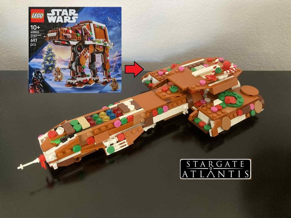 Lego Gingerbread Stargate Daedalus Battlecruiser