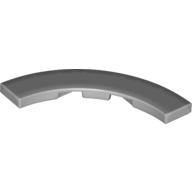 Lego Tile 4 x 4 Curved, Macaroni / Light Bluish Gray