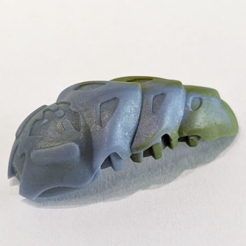 Lego Large Figure Accessory, Rahkshi Kraata Stage 1 with Marbled Pearl Lime Tail Pattern / Pearl Sand Blue