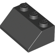 Lego Brick Sloped 45° 2 x 3 / Black