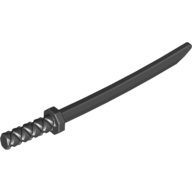 Lego Weapon Sword / Katana [Octagonal Guard] / Black