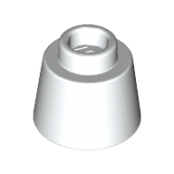 Lego Cone 1.17 x 1.17 x 2/3 (Fez) / White