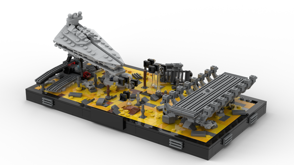 Lego The Force Unleashed Diorama - Pulling Down the Destroyer