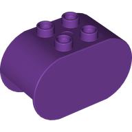 Lego Duplo Brick 2 x 4 x 2 Rounded Ends / Purple