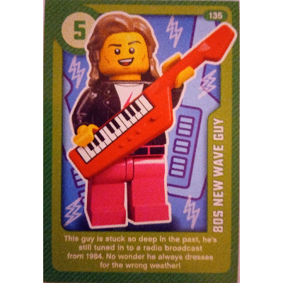 Lego Trading Card, Create the World Living Amazingly - 80s New Wave Guy / [No Color/Any Color]