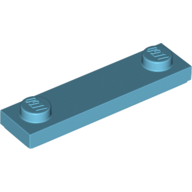 Lego Plate Special 1 x 4 with 2 Studs with Groove [New Underside] / Medium Azure