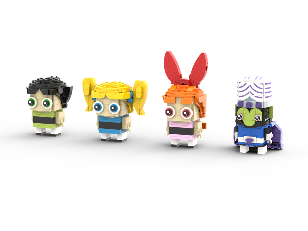 Lego Blossom, Buttercup, Bubbles & Mojo Jojo Brickheadz bundle PPG Hanna Barbera