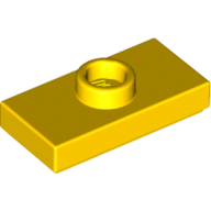 Lego Plate Special 1 x 2 with 1 Stud with Groove and Inside Stud Holder (Jumper) / Yellow