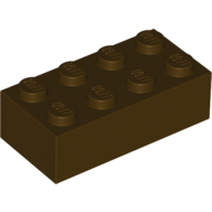 Lego Brick 2 x 4 / Dark Brown