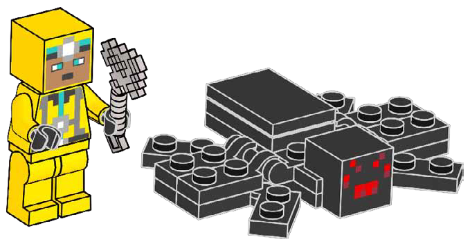 Lego Cave Explorer and Spider