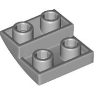 Lego Brick Curved Inverted 2 x 2 x 2/3 / Light Bluish Gray