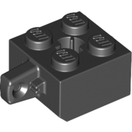Lego Hinge Brick 2 x 2 Locking with 1 Finger Vertical and Axle Hole [X Opening]