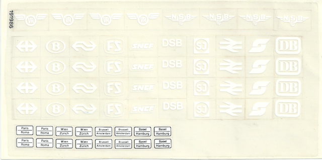 Lego Sticker Sheet for Set 7280-1