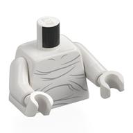 Lego Torso, Dark Bluish Grey Alien Chest Lines Print, White Arms and Hands