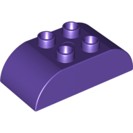 Lego Duplo Brick 2 x 4 Curved Top / Dark Purple