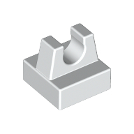 Lego Tile Special 1 x 1 with Clip and Straight Tips / White