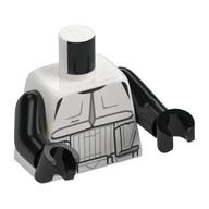Lego Torso, Armour, First Order Trooper Print, Black Arms and Hands / White