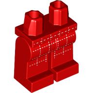 Lego Hips and Red Legs with Squared White Stitches print / Red