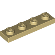 Lego Plate 1 x 4 / Tan