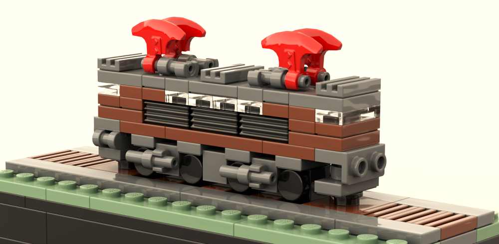Lego Electric locomotive SBB Be 4/6 in 2-wide (approximately gauge Z)