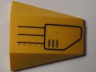 Lego Wedge 4 x 4 Triple Curved No Studs with Vent Pattern (Sticker) Model Right - Set 7712