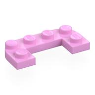 Lego Plate Round Half 2 x 4 with 1 x 2 Cutout / Bright Pink