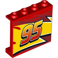 Lego Panel 1 x 4 x 3 with 95 Print