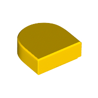 Lego Tile Round 1 x 1 Half Circle / Yellow