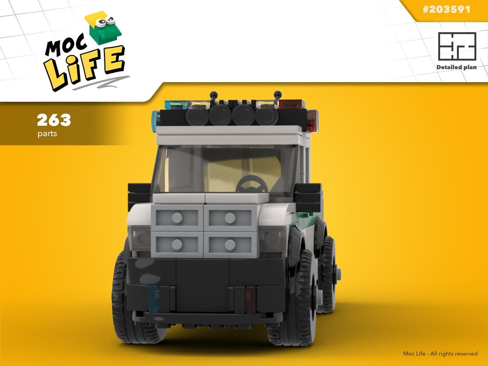 Lego Ram 1500 quad cab small bed U.S. Park Ranger