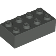 Lego Brick 2 x 4 / Dark Gray