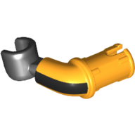 Lego Arm, with Pin, Black Hand, Black Line print