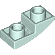 Lego Brick Curved Inverted 2 x 1 / Light Aqua