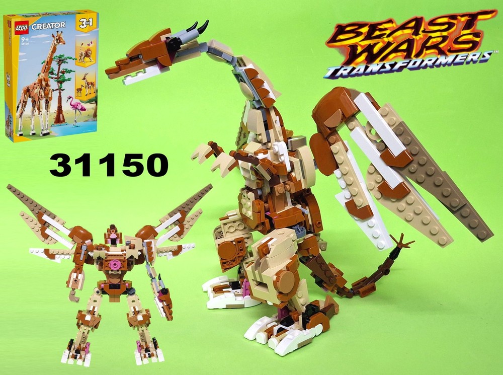 Lego Transformer Megatron Dragon (Beast Wars) using LEGO Creator 31150