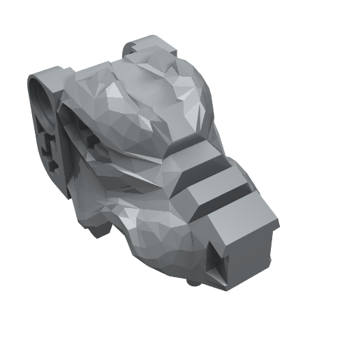 Lego Animal Body Part, Wolf Head, 'Fenris Wolf' / Pearl Light Gray