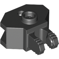 Lego Hinge 1 x 2 Locking with 2 Fingers and Towball Socket, 7 Teeth / Black