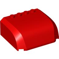 Lego Windscreen 5 x 6 x 2 Triple Curved Top Canopy with 4 Studs / Red