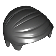 Lego Hair Smooth Combed Sideways / Black