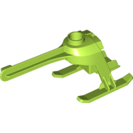 Lego Helicopter Tail and Landing Gear / Lime