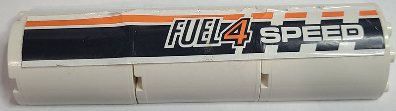 Lego Stickered Assembly 4 x 2 x 12 with 'Fuel 4 Speed' Pattern Model Left Side (Sticker) - Set 8147