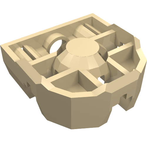 Lego Technic Pin Connector Block 3 x 3 x 1 / Tan