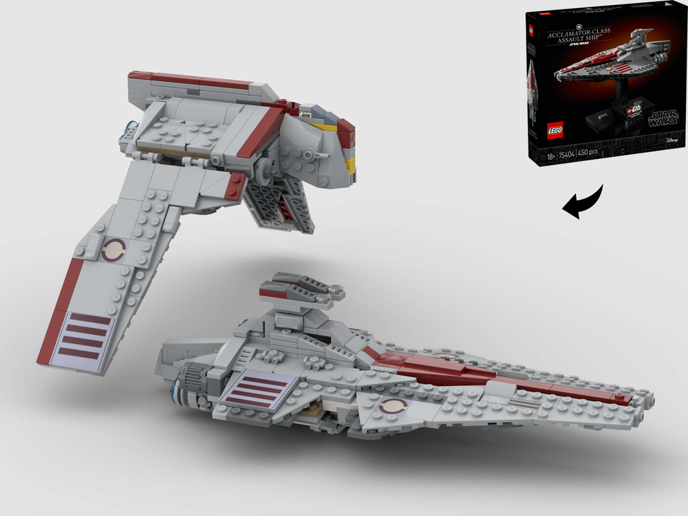 Lego 2-in-1 Alternate Builds Bundle - 75404 Acclamator-Class Assault Ship