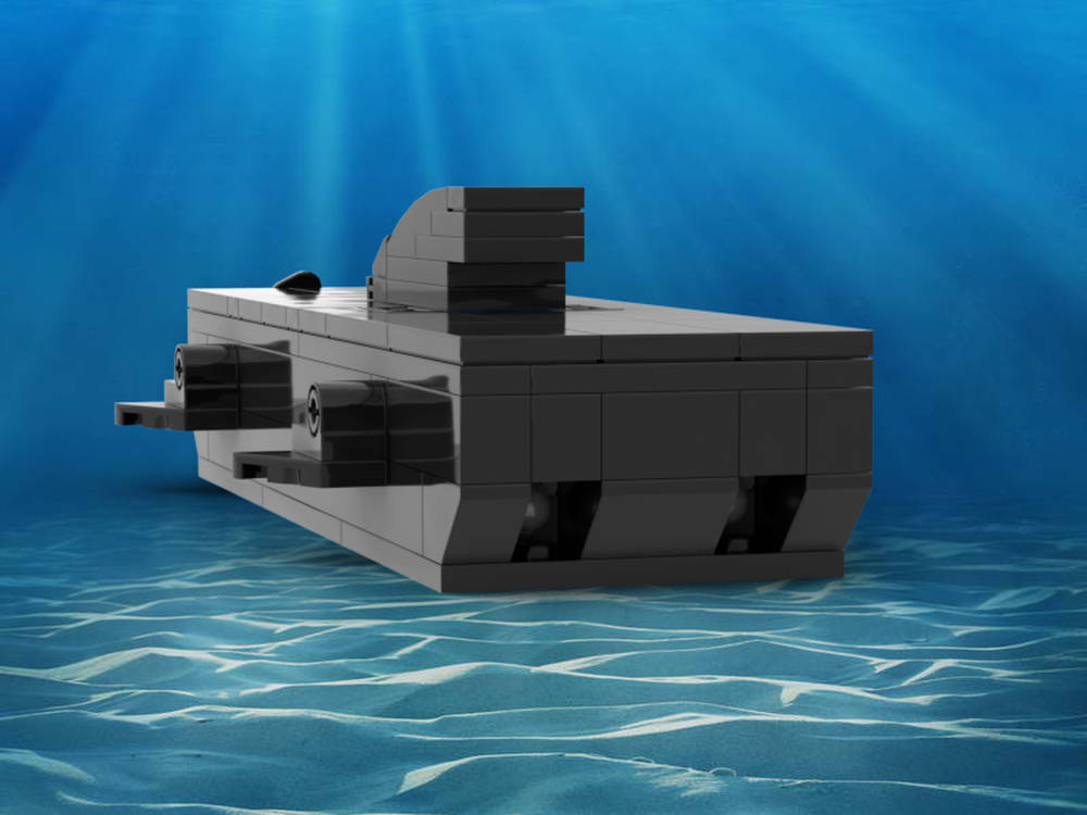 Lego Nuclear submarine with spring shooter