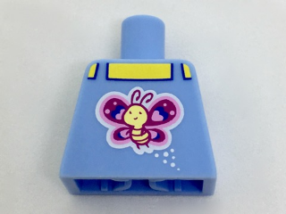 Lego Torso Tank Top with Butterfly Pattern / Bright Light Blue