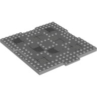 Lego Plate Special 16 x 17 x 2/3 with 1 x 4 Recessed with Stones Print / Light Bluish Gray