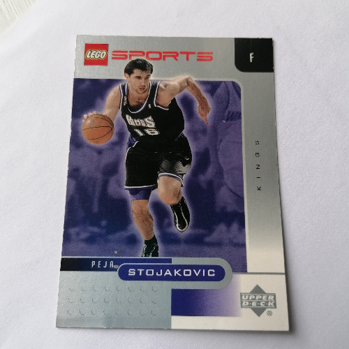 Lego Trading Card, NBA: Peja Stojakovic, Sacramento Kings #16